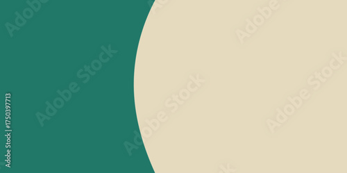 Smooth Curved Edge Vector Illustration Background. Minimalist background divided by a large, smooth, curved edge.