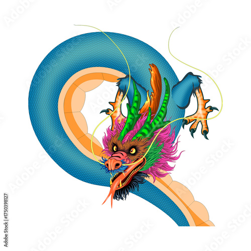 Colorful Dragon Illustration