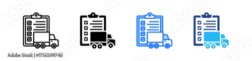 Shipping Manifest Icon Set Multiple Style Collection