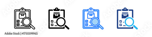Shipping Inspection Icon Set Multiple Style Collection