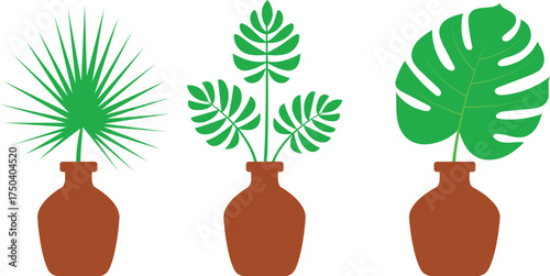 Vibrant tropical plant illustrations vector art scalable botanical graphics for design