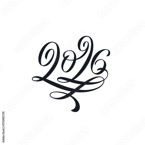 2026 new year logo. Number of year text design. Design elements for greeting card, invitation, calendar, etc. Vector illustration.