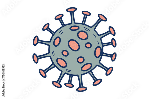 Coronavirus (COVID-19) virus illustration.