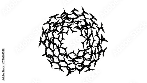 Abstract star pattern black and white vector illustration decorative design element for backgrounds and creative projects