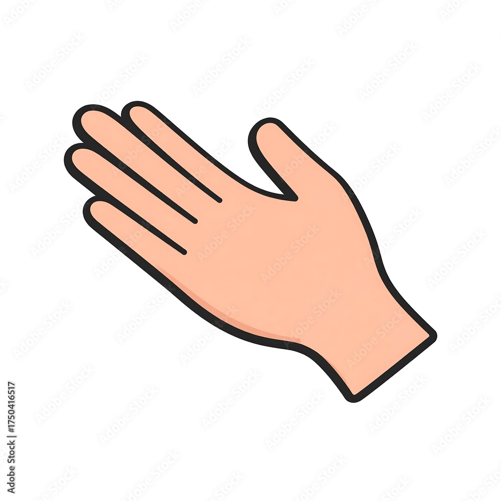 Obraz premium Hand icon, light peach