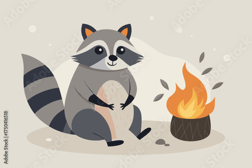 cute cartoon squirrel holding acorn nut and ball
