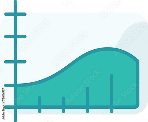 Chart Design with Growing Tendency for Data Presentation on Transparent Background