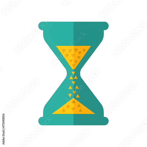 Hourglass illustration showing time passing and concept of waiting.