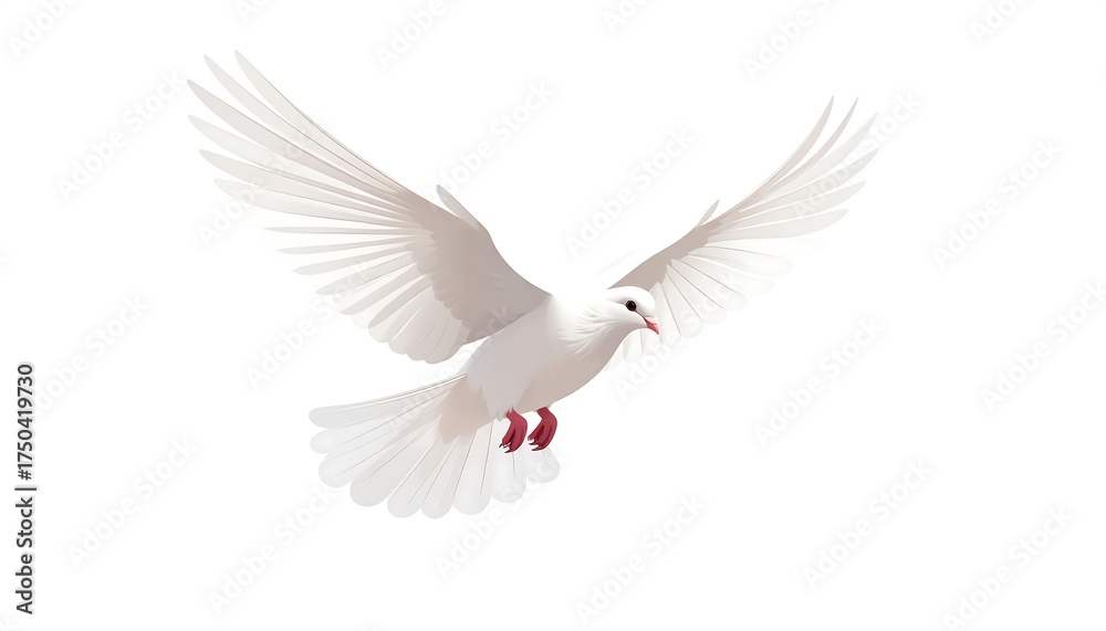 Obraz premium White dove in flight