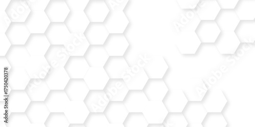 White paper texture abstract grid tile seamless hexagon wall creative metal business wallpaper texture background.	
