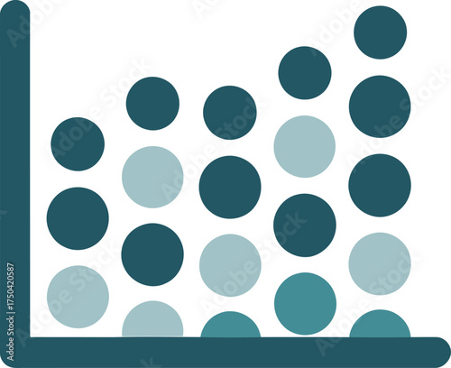 Scatter Plot Illustration Data Visualization Statistical Analysis Icon Graphic