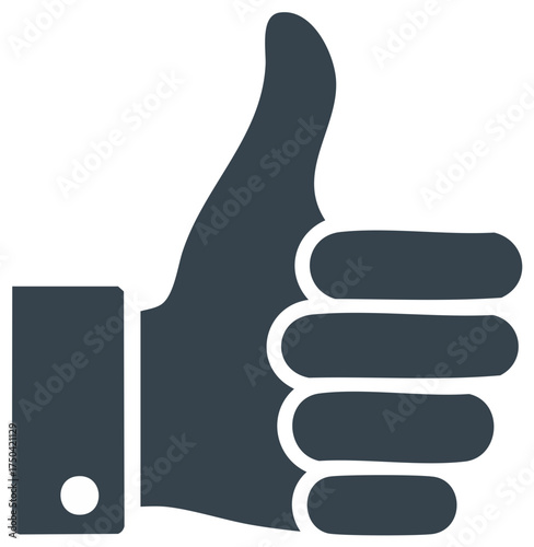 Approval Symbol: Hand with Thumb Up - Like, Success, Agreement