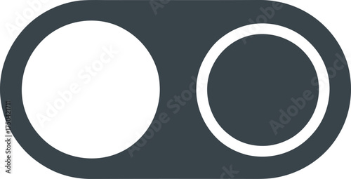 Toggle Switch Button Flat Design User Interface Control Choice Selection Design