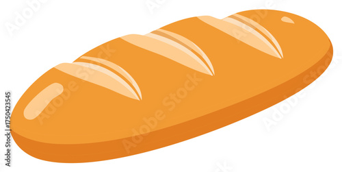 Golden Baked Loaf of Bread with Scoring Detail
