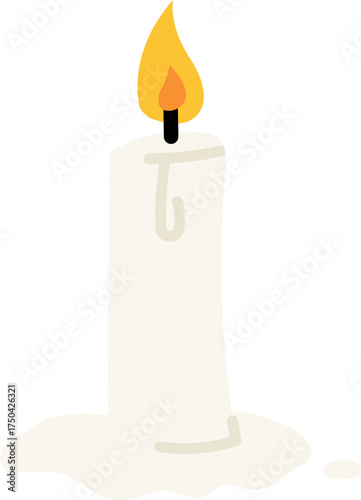 Melting candle illustration