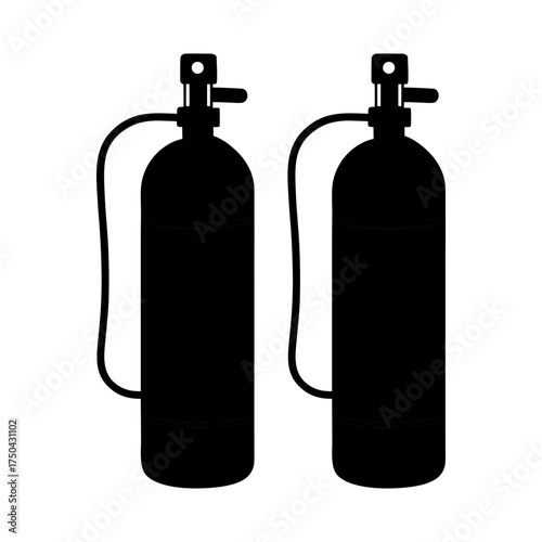 Oxygen Tank With Mask Vector Flat Clean Look