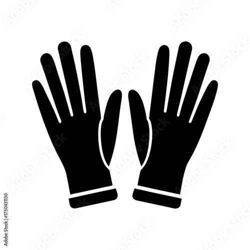 Rubber Gloves Vector Flat Clean Look