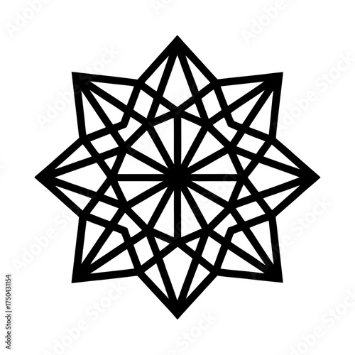 Sacred Geometry Pattern Silhouette Vector Flat Clean Look