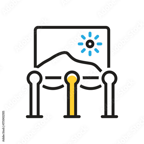Multi color icon for exhibit