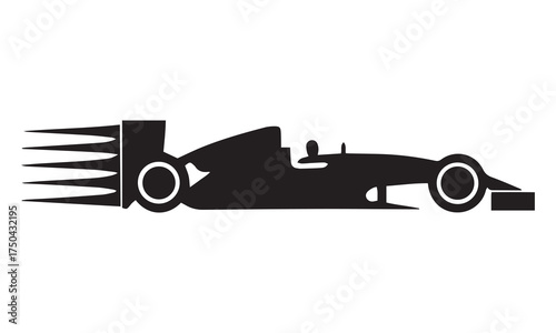 vector racing-car silhouettes in clean side & front views, perfect for motorsport and automotive design.