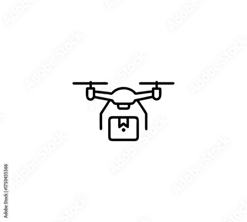 Drone technology for package delivery logistics innovation aerial transport future service automation remote control and smart air based shipping concept