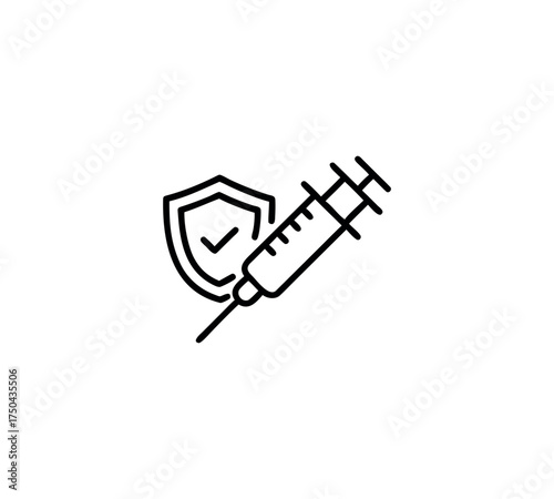 Vaccine injection concept representing immunization protection healthcare safety virus prevention disease control immunity development and medical research innovation