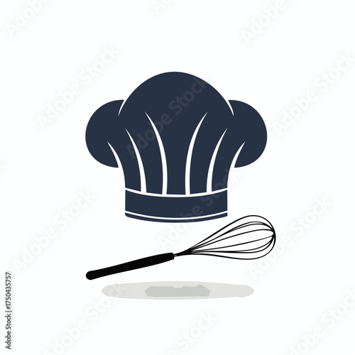 Chefs Hat and Whisk Culinary Tools for Cooking.