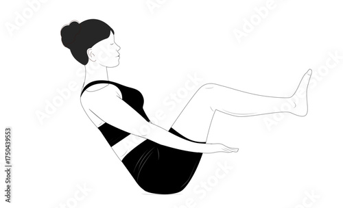 Yoga Pose Illustration	