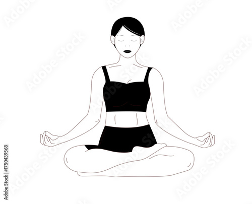 Yoga Pose Illustration	