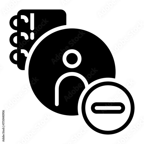 Remove Friend icon, glyph icon style