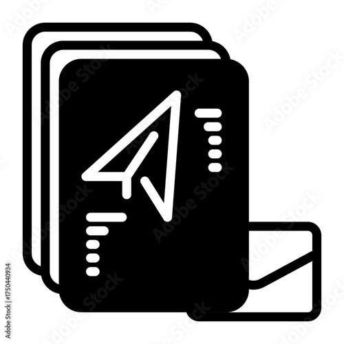Document icon, glyph icon style