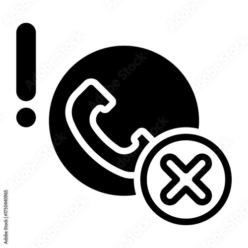 Reject icon, glyph icon style
