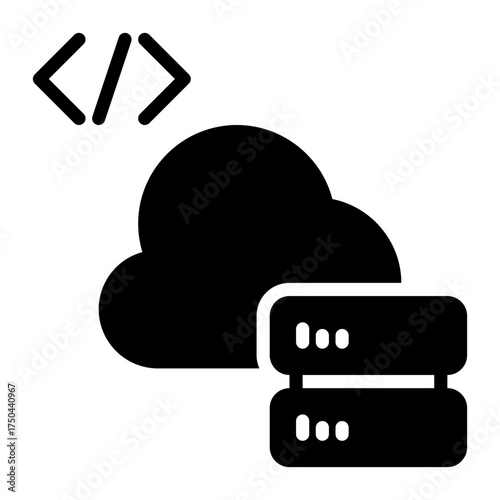 Cloud icon, glyph icon style