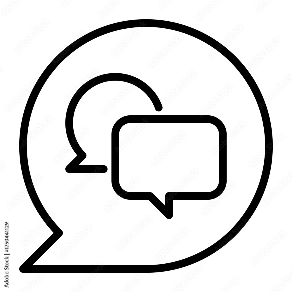 Naklejka premium Communication icon, line icon style