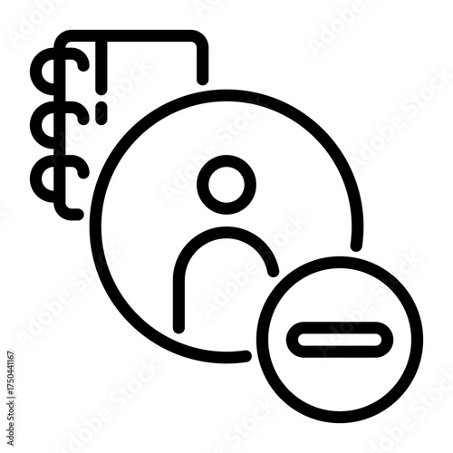 Remove Friend icon, line icon style