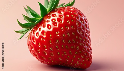Vibrant, juicy strawberry showcasing fresh, natural goodness and delicious sweetness, perfect for healthy eating and summer themes.