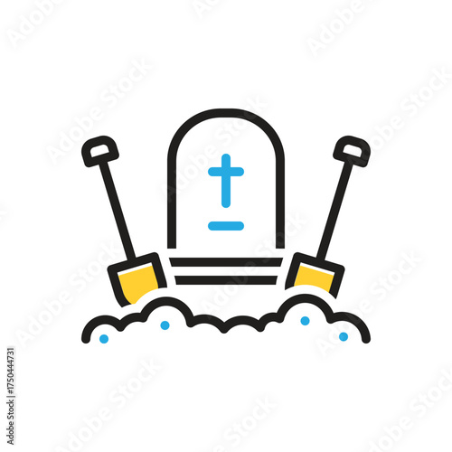 Multi color icon for bury