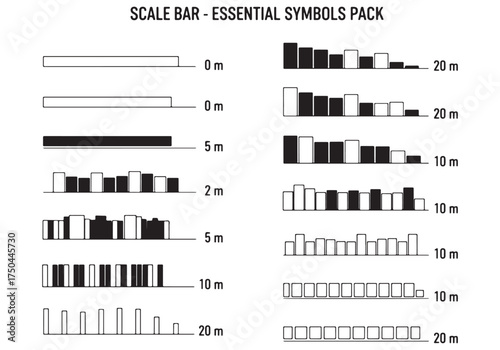 Vector Architectural Scale Bars