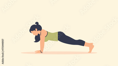 Woman doing yoga exercise