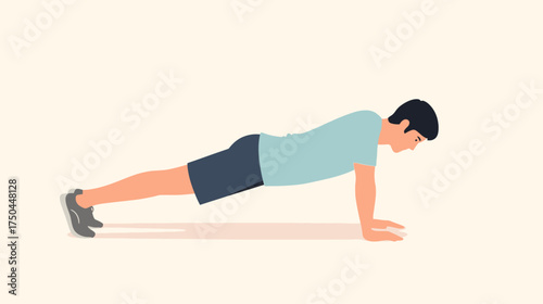 People doing stretching exercise push up 