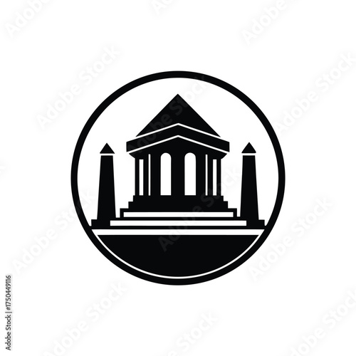 Ancient World Temple Logo Concept