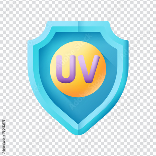 UV Protection Shield Icon Design
