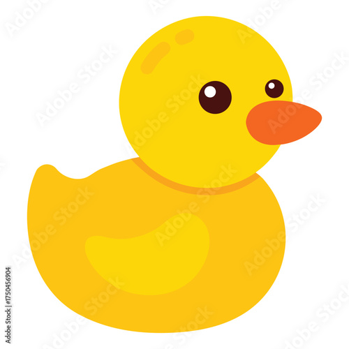 duck, rubberduck, yellow, cute, cartoon, toy, bath, water, adorable, floating, baby, child, vector, illustration,
