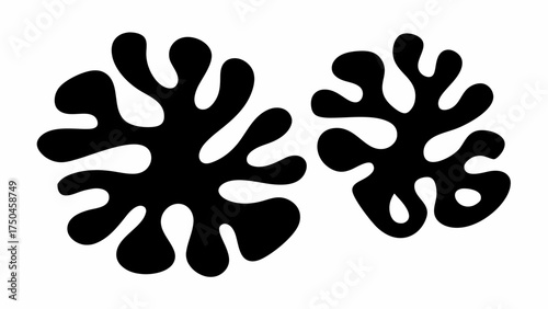 Abstract organic shapes create modern minimalist design element perfect for impactful visual communication projects