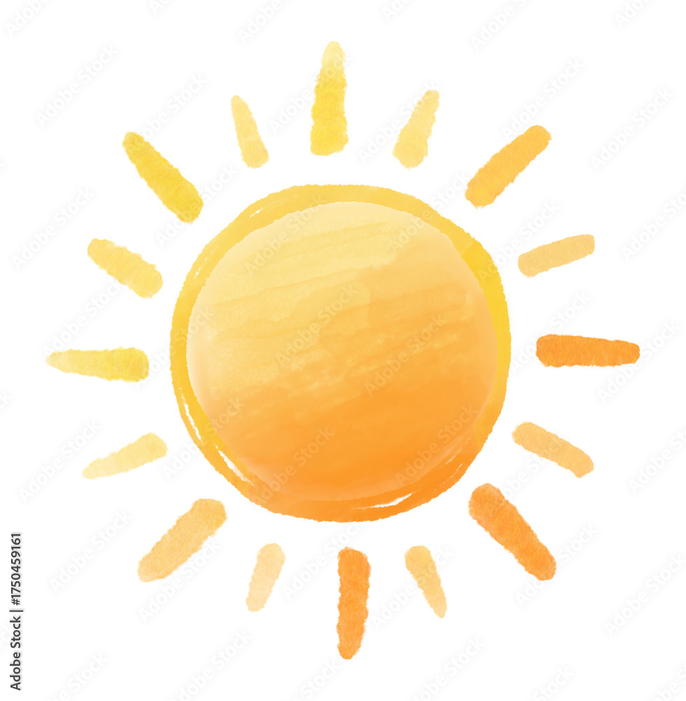 Fototapeta premium hand drawing sun