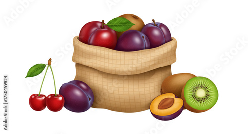 basket with fruits