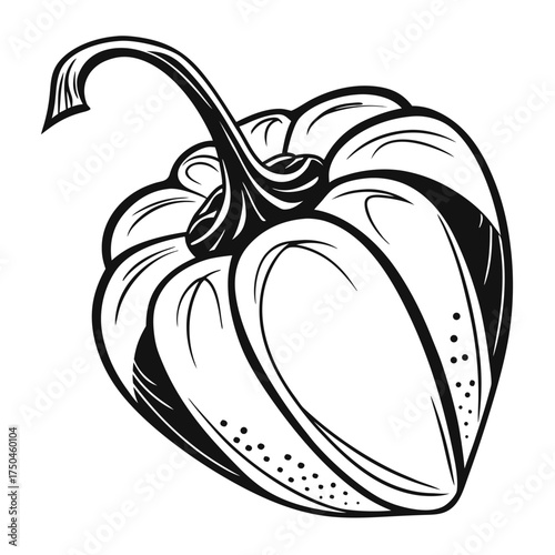 Photos capsicum on white background