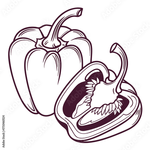 Papier peint capsicum vector