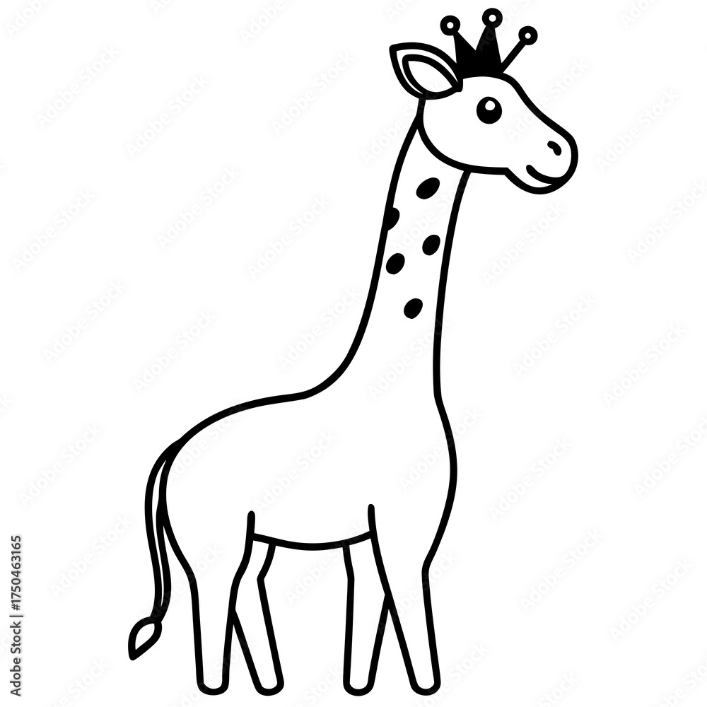 Fototapeta premium giraffe royal crown