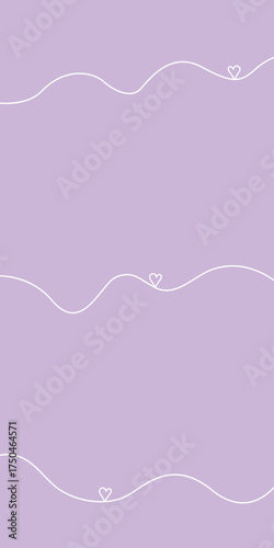 Simple Purple Aesthetic Design With Love Background